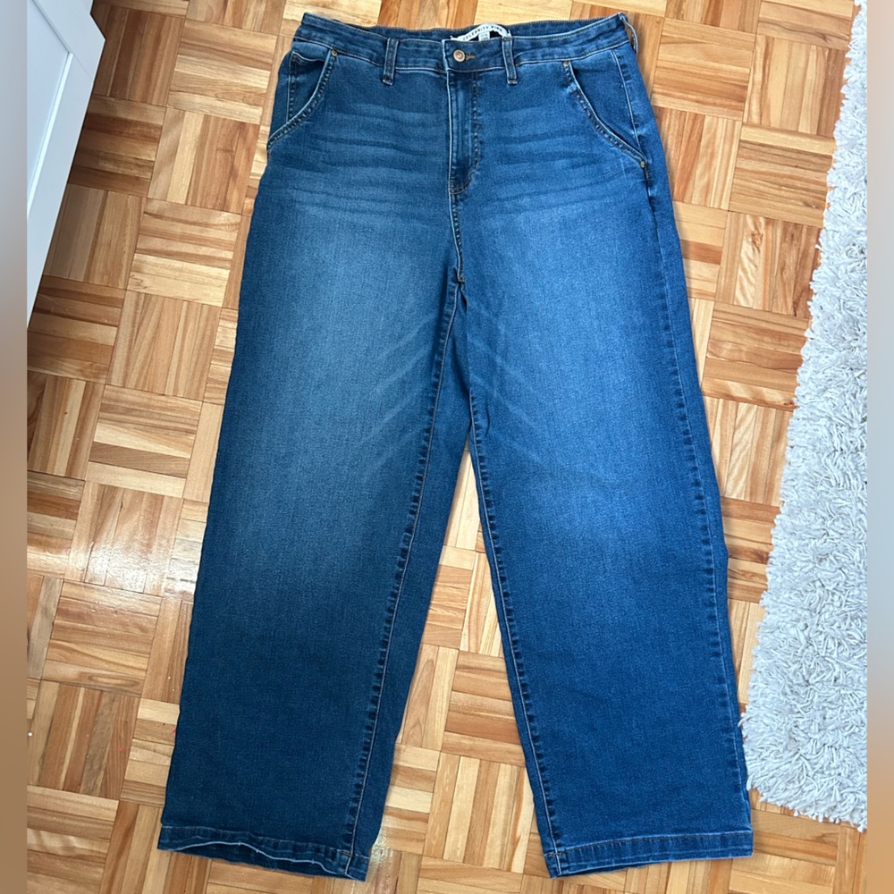Celebrity Pink Dark Wash Blue Straight Jeans